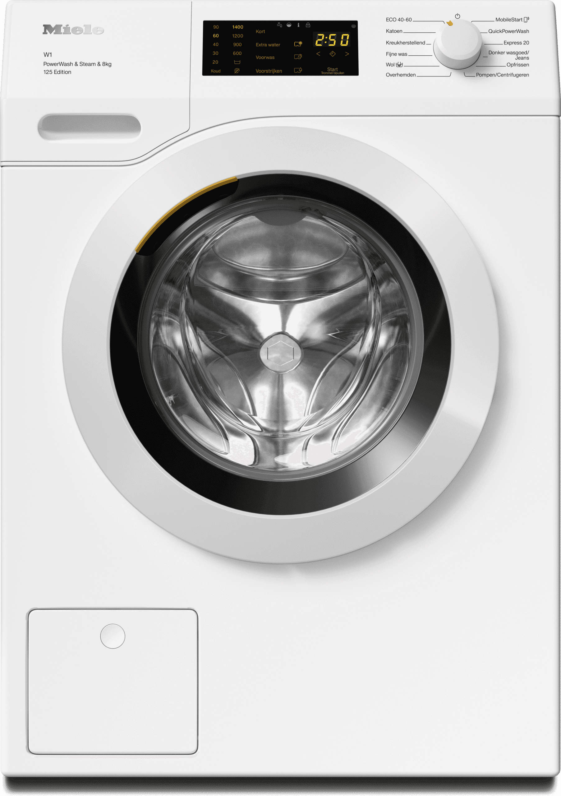 MIELE WCB 390 WCS 125 Jaar Gala Editie PowerWash – Wasmachine Voorlader – 8 kg – 1400 rpm – 72 dB
