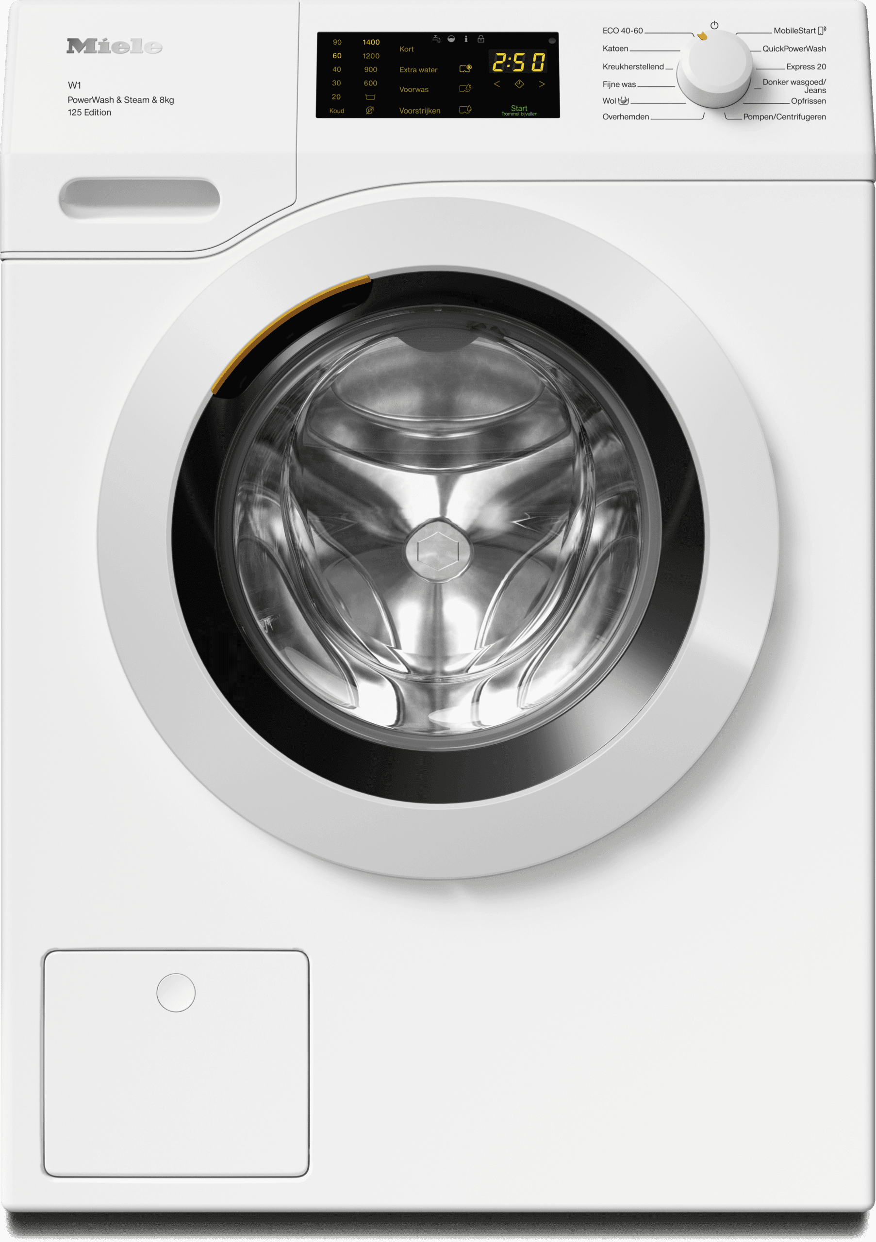 MIELE WCB 390 WCS 125 Jaar Gala Editie PowerWash – Wasmachine Voorlader – 8 kg – 1400 rpm – 72 dB