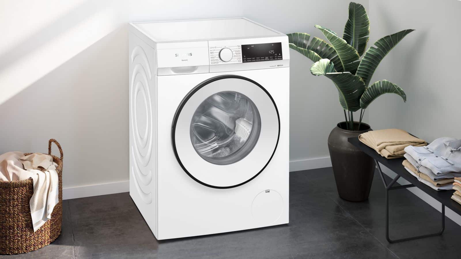 Siemens WG46G2Z0FG – iQ500 – Wasmachine met stoom – 9 kg – 1600 rpm – Energielabel A – smartFinish: vermindert kreukels tot 50% – speedPack L: verkort wasprogramma’s met varioSpeedNL/FR disp
