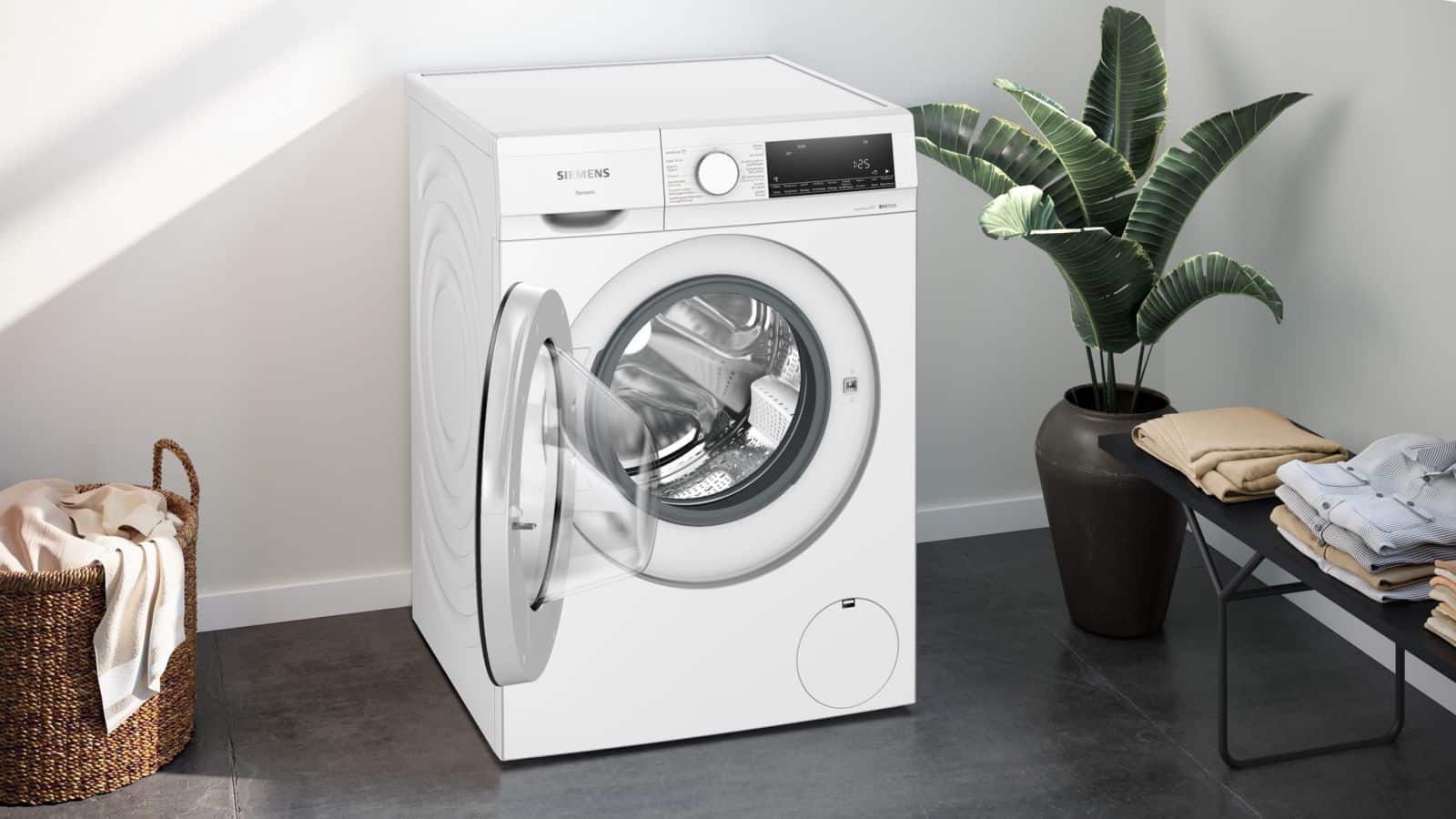 Siemens WG46G2Z0FG – iQ500 – Wasmachine met stoom – 9 kg – 1600 rpm – Energielabel A – smartFinish: vermindert kreukels tot 50% – speedPack L: verkort wasprogramma’s met varioSpeedNL/FR disp