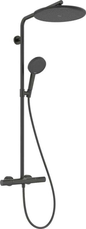 hansgrohe Raindance Alive S Puro - Showerpipe - Ecostat thermostaat - 300mm maat - 1 straalfunctie - Brushed Black Chrome
