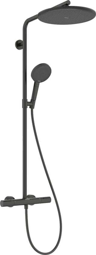 hansgrohe Raindance Alive S Puro – Showerpipe – Ecostat thermostaat – 300mm maat – 1 straalfunctie – Brushed Black Chrome