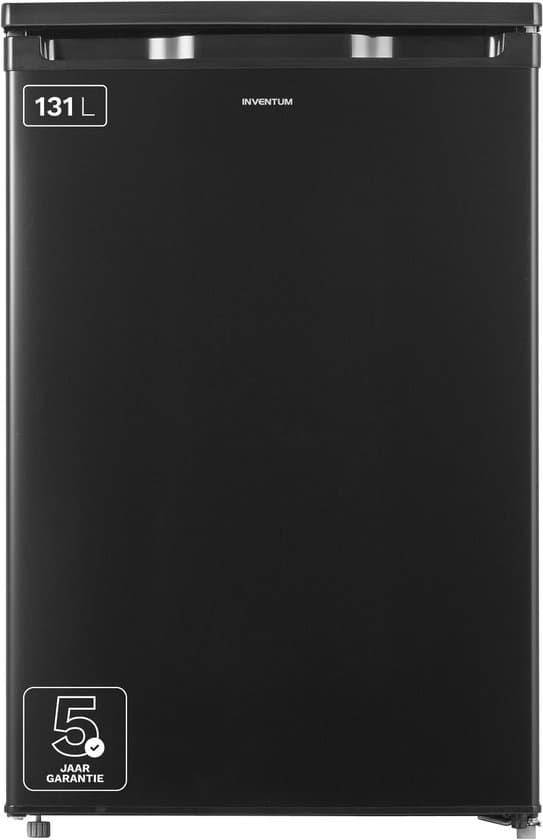 Inventum KK550B tafelmodel koelkast energiezuinig – 131 liter – Zonder vriesvak – 55 cm breed – Superkoelen – Led-verlichting – Energielabel D – Vrijstaand – Zwart
