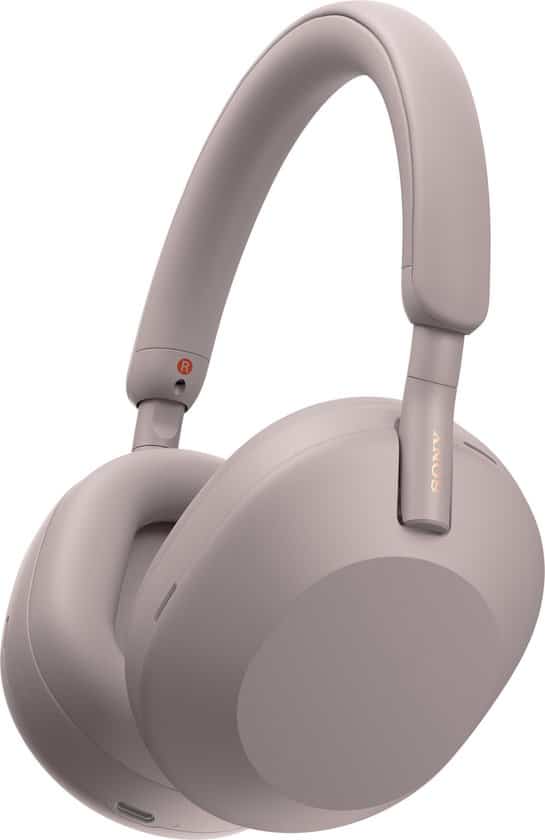 Sony WH-1000XM5 – Draadloze koptelefoon met Noise Cancelling – Smoky Pink / Roze