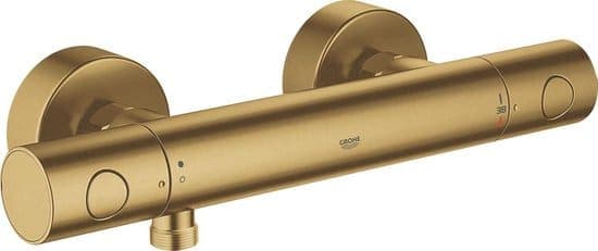 GROHE Grohtherm 1000 Cosmopolitan M thermostatische douchekraan – Cool sunrise geborsteld (mat goud)