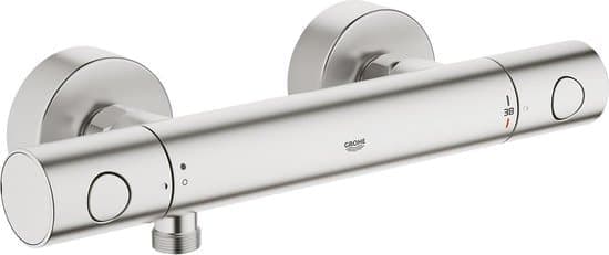 GROHE Grohtherm 1000 Cosmopolitan M thermostatische douchekraan – 15cm – Supersteel (rvs)