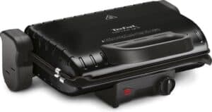 Tefal Minute Grill GC2058 Contactgrill - Barbecuestand - Regelbare temperatuur - Uitneembare Anti-aanbakplaten - Verticaal opbergen - 1600W - Zwart