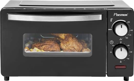 Bestron Vrijstaande oven AOV9 – Bakoven 800W – 9L – Camping geschikt – Zwart