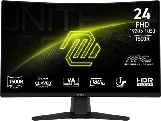 MSI MAG 242C – Full HD Curved Gaming Monitor – 180hz – 24 inch