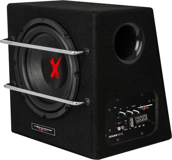 Excalibur X801BA – Subwoofer Auto met Versterker – 8 Inch Auto Subwoofer – Actieve Subwoofer Kist – 1100 Watt