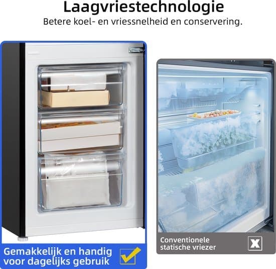 CHiQ FBM157L42 – Koel-vriescombinatie – 157 Liter – Low Frost – Hoogte 1.4 M – 12 jaar garantie op compressor