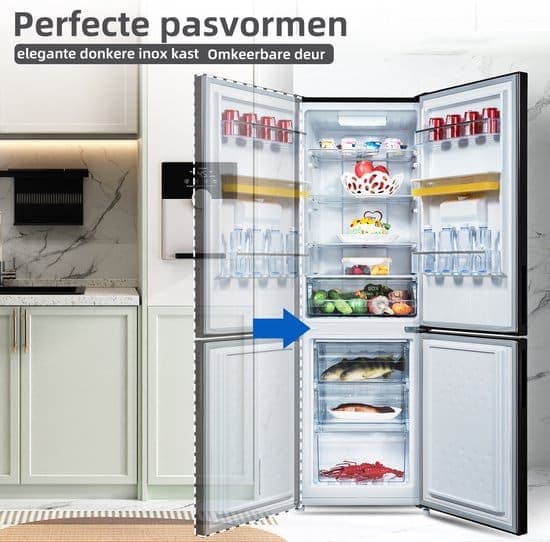CHiQ FBM228NE4DE – Koel-vriescombinatie – 231 Liter – No Frost – 3D Multi-Air Flow – Waterdispenser – Supervriezen – 12 jaar garantie op compressor