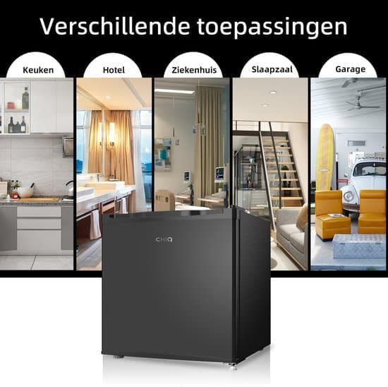 CHiQ CSD31D4E – Mini vriezer – Barmodelr – 31 Liter – 39 dB- Zwart – 12 jaar garantie op compressor – 2026 Nieuw