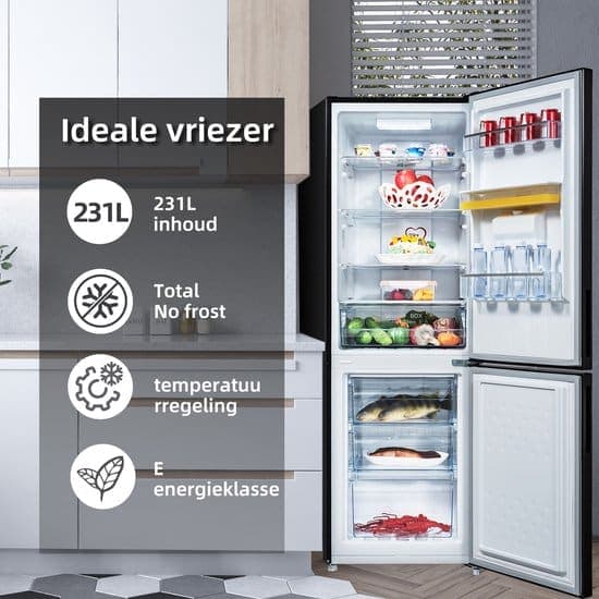 CHiQ FBM228NE4DE – Koel-vriescombinatie – 231 Liter – No Frost – 3D Multi-Air Flow – Waterdispenser – Supervriezen – 12 jaar garantie op compressor