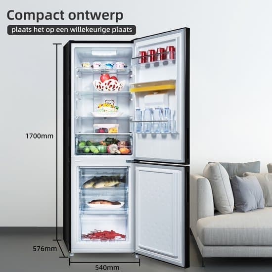 CHiQ FBM228NE4DE – Koel-vriescombinatie – 231 Liter – No Frost – 3D Multi-Air Flow – Waterdispenser – Supervriezen – 12 jaar garantie op compressor