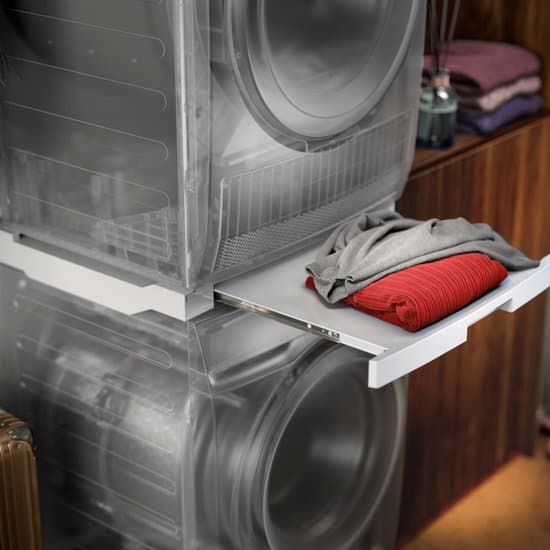 AEG A1WYHSK1 – Stapelkit met uittrekbare legplank – Geschikt voor wasmachine en droger