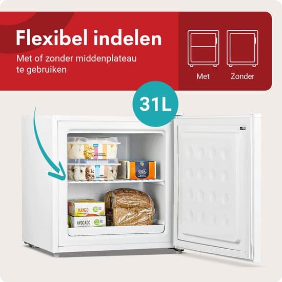 Tomado TFM4402W – Mini vriezer – Vrijstaand – Barmodel – 31 liter – Wit
