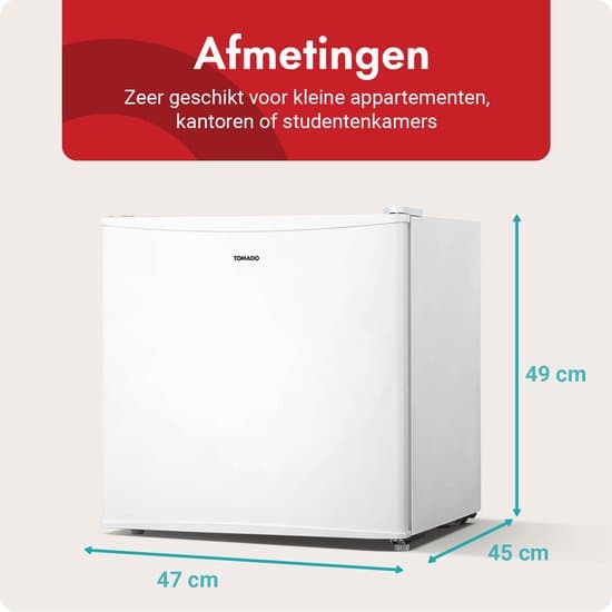 Tomado TFM4402W – Mini vriezer – Vrijstaand – Barmodel – 31 liter – Wit