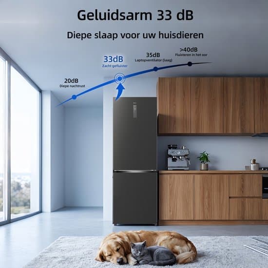 CHiQ CBM310NGC – Koel-vriescombinatie – 308 Liter – No Frost – Digitaal LED Display – C – Plat ontwerp – 185 cm hoog – Zeer stil: 33 dB – 12 Jaar Garantie op Compressor – 2026 Nieuw