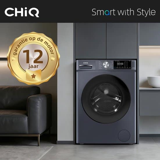 CHiQ CFL100-14586IM3XA – Wasmachine – 10 KG – Space Pro – A-30% – 16 programma’s – AI Smart – Stoomwassen & Quick Wash – 12 jaar garantie op motor