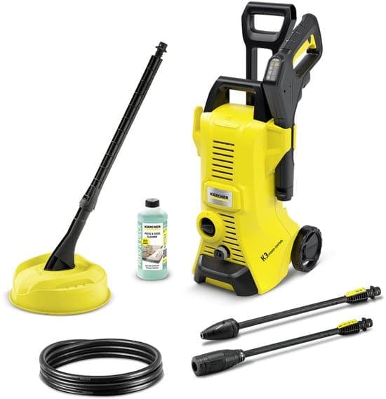Kärcher K 3 Power Control Home Hogedrukreiniger – 120 bar – 380l/u – 25 m²/u – Terrasreiniger T 1 – Geschikt voor oa. auto – fietsen – kleine terrassen – balkon – tuinset en motore