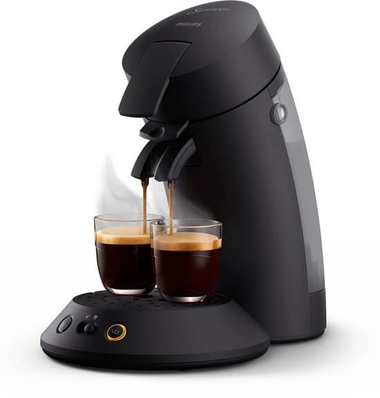 Philips Senseo Original Plus Koffiepadmachine CSA210/60 – Keuze uit 1 of 2 Kopjes – Instelbare Intensiteit – Automatische Uitschakeling – Zwart