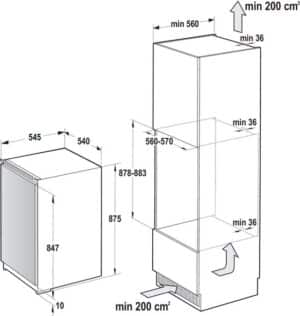 Gorenje RI209EE1, 131 l, SN-ST, 35 dB, E, Wit