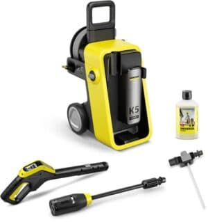 Kärcher K 5 Comfort Premium Connect hogedrukreiniger - Slanghaspel - 4-in-1 Spuitlans - 145 bar - 500 l/u - 40 m²/u - App connectie - Geschikt voor oa. auto - terras - fietsen - mo