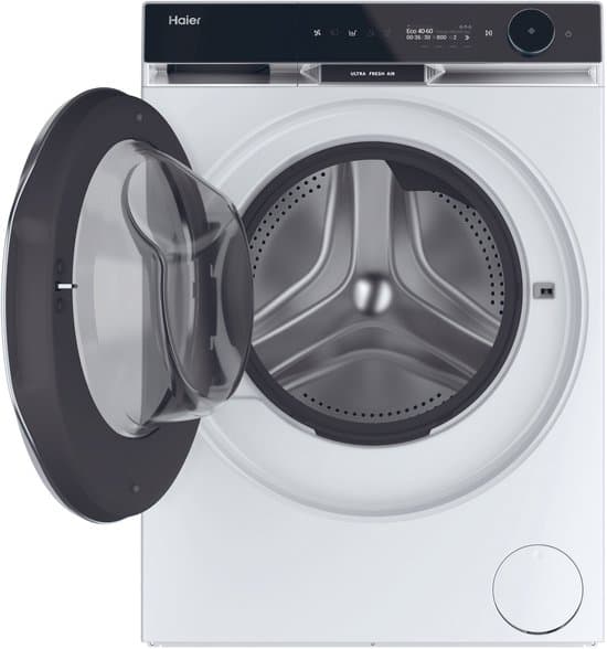 Haier HW110-BD14397U1 – De stilste wasmachine op de markt – 11 kg – Energieklasse A – Stoomfunctie – Automatische dosering – Direct Motion-motor – Antibacteriële behandeling (ABT) – 16 programma’s – 10 jaar garantie op onderdelen
