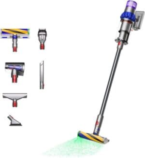 Dyson V15 Detect Fluffy - Steelstofzuiger - Nikkel/Blauw - 230 Air Watts - Zachte vloerborstel