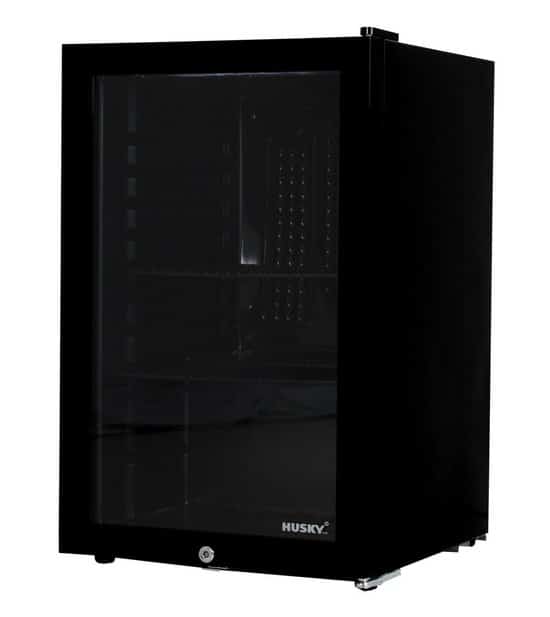 Husky KK70-BK-NL-HU – Dranken koeler – Barkoelkast – 71 Liter – Horeca – Met Glazen Deur – Zwart