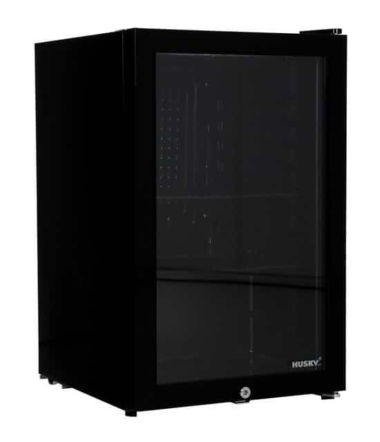 Husky KK70-BK-NL-HU – Dranken koeler – Barkoelkast – 71 Liter – Horeca – Met Glazen Deur – Zwart