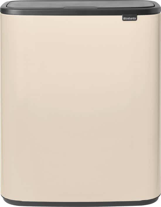 Brabantia Bo Touch Bin Prullenbak – 1 vak – 60 liter – Soft Beige