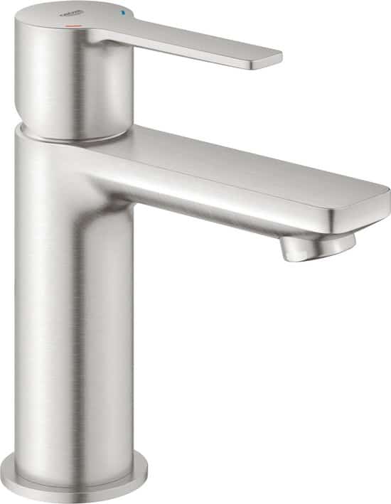 GROHE Lineare New Wastafelkraan XS – Extra lage uitloop – Met push open waste – Supersteel