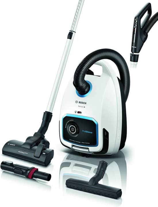 Bosch ProSilence BGB6SIL1 Serie 6 – Stofzuiger met zak – 12mtr bereik – Vacuum cleaner – Afstandbediening in handvat – 66dB – HEPA – Wit