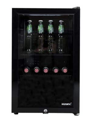 Husky KK70-BK-NL-HU - Dranken koeler - Barkoelkast - 71 Liter - Horeca - Met Glazen Deur - Zwart
