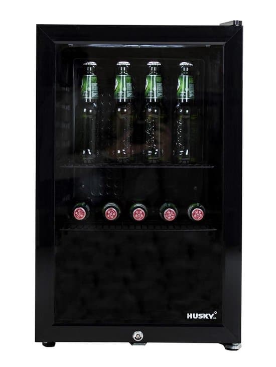 Husky KK70-BK-NL-HU – Dranken koeler – Barkoelkast – 71 Liter – Horeca – Met Glazen Deur – Zwart