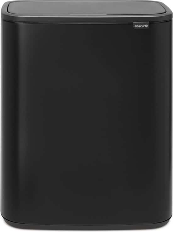 Brabantia Bo Touch Bin Prullenbak – 2 x 30 liter – Afvalscheiding – Matt Black
