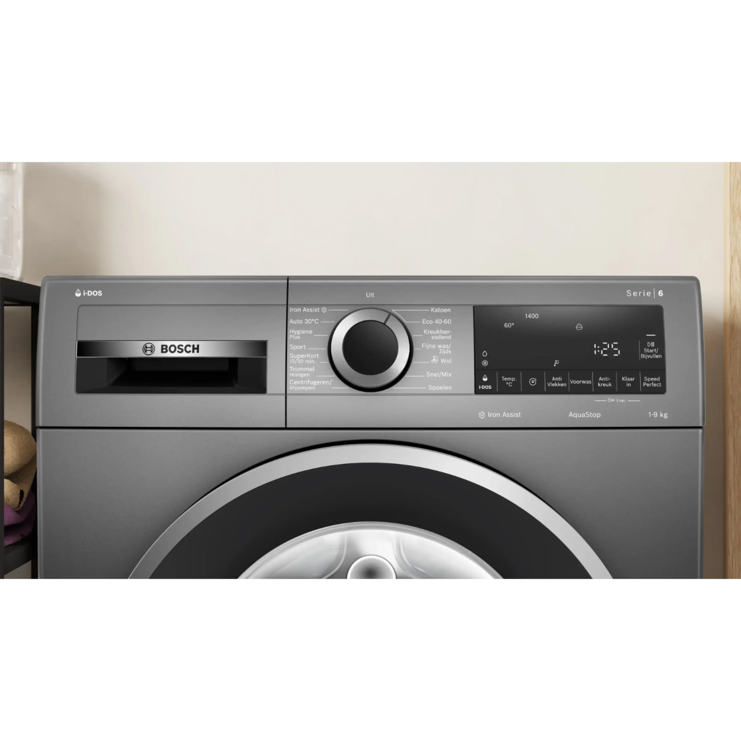 BOSCH WGG244FINL i-DOS – Wasmachine Voorlader – 9 kg – 1400 rpm – 70 dB – automatisch doseren