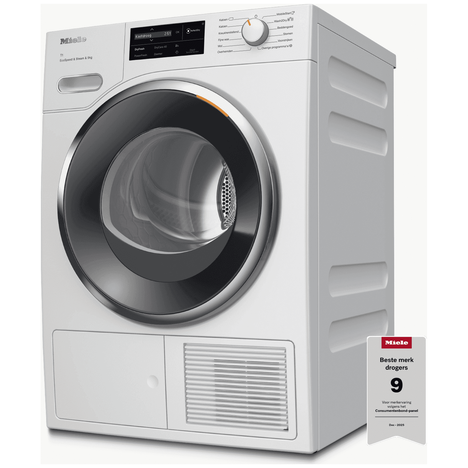 MIELE TWL 780 WP - Warmtepompdroger - 9 kg - 62 dB - Energielabel C