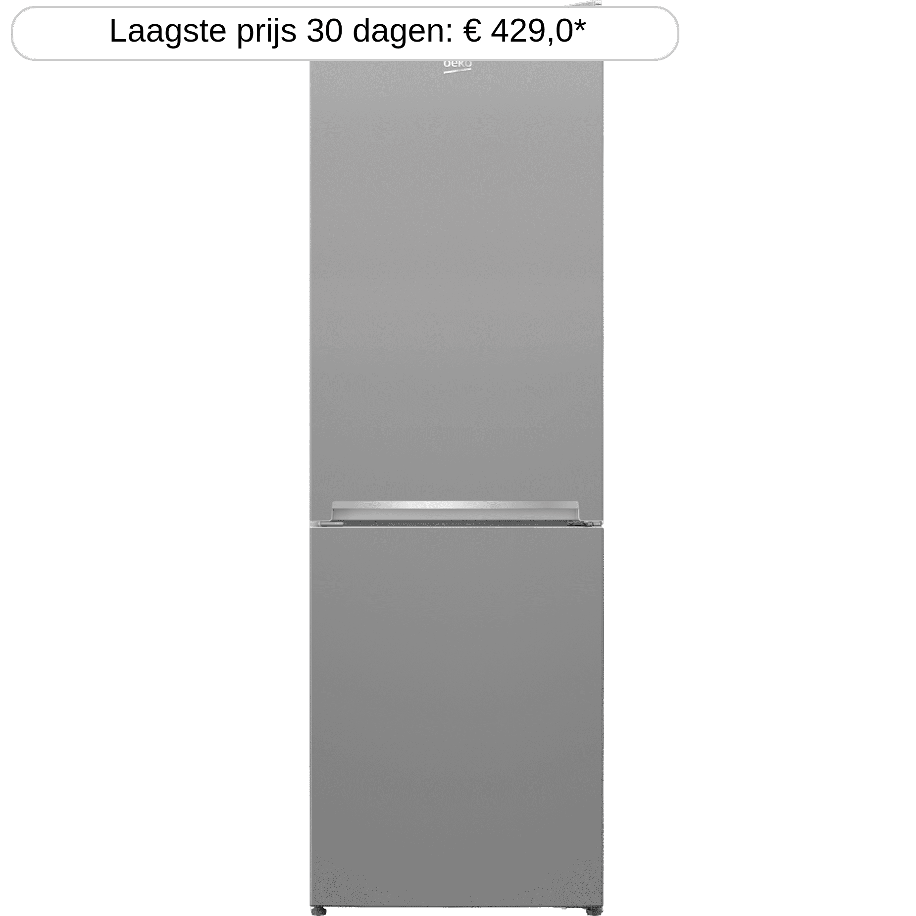 BEKO  RCSA366K40SN –  Koel-vriescombinatie – breedte 59.5 cm – hoogte 185.2 cm – inhoud 343 l