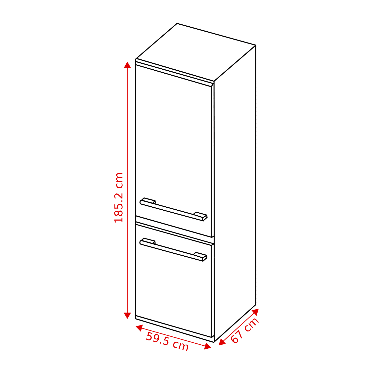 BEKO  RCSA366K40SN –  Koel-vriescombinatie – breedte 59.5 cm – hoogte 185.2 cm – inhoud 343 l