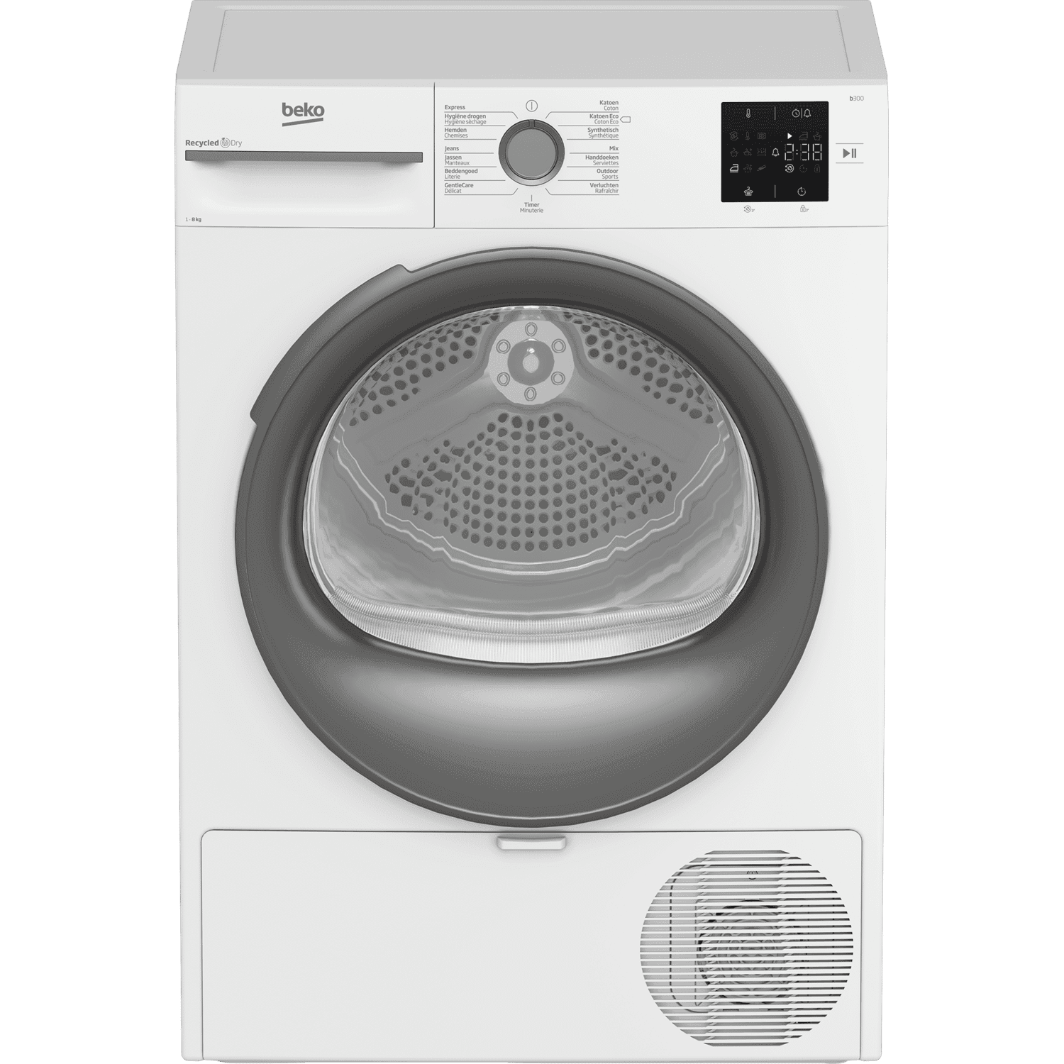 BEKO BM3T3823WMM RecycledDry - Warmtepompdroger - 8 kg - 64 dB - Energielabel D