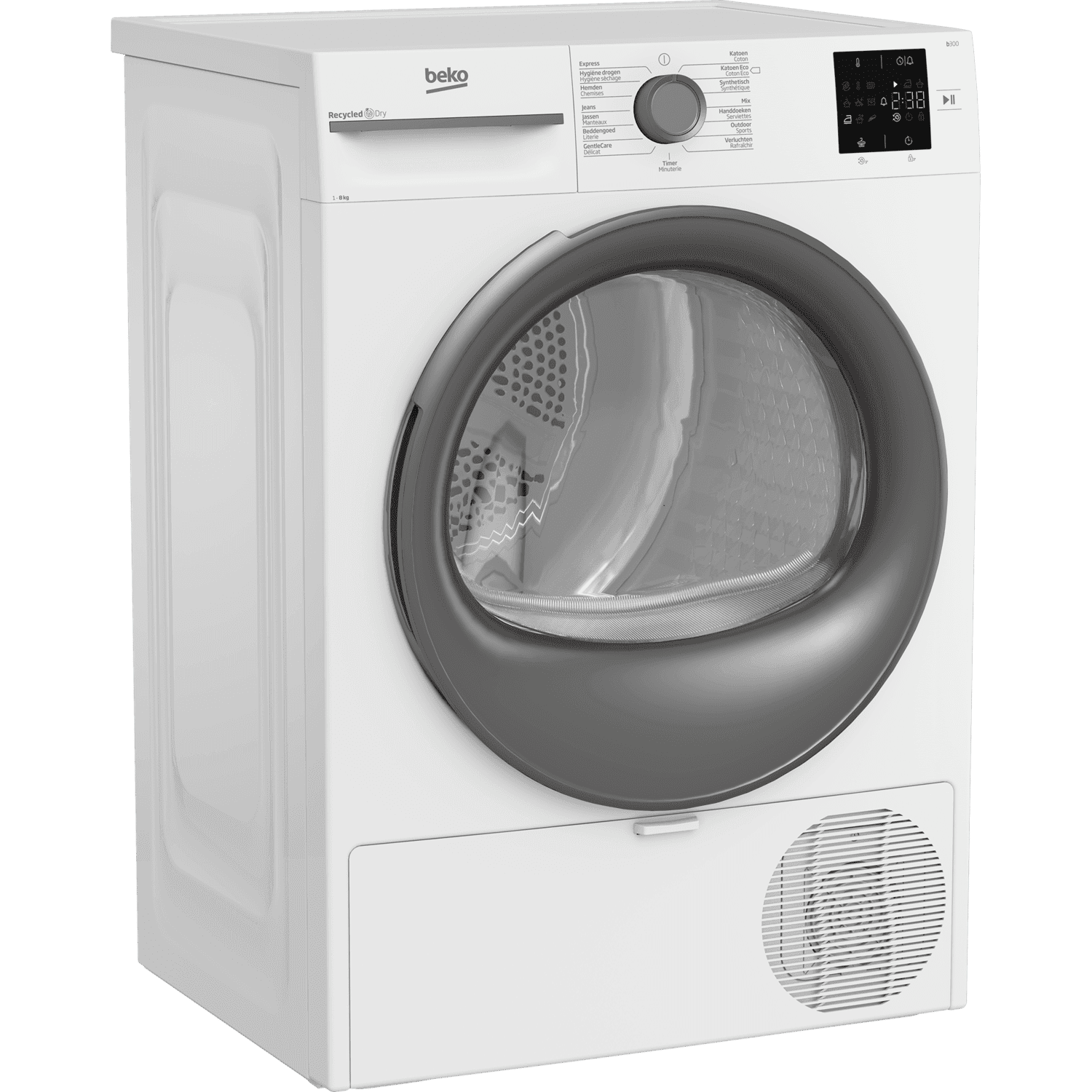 BEKO BM3T3823WMM RecycledDry - Warmtepompdroger - 8 kg - 64 dB - Energielabel D