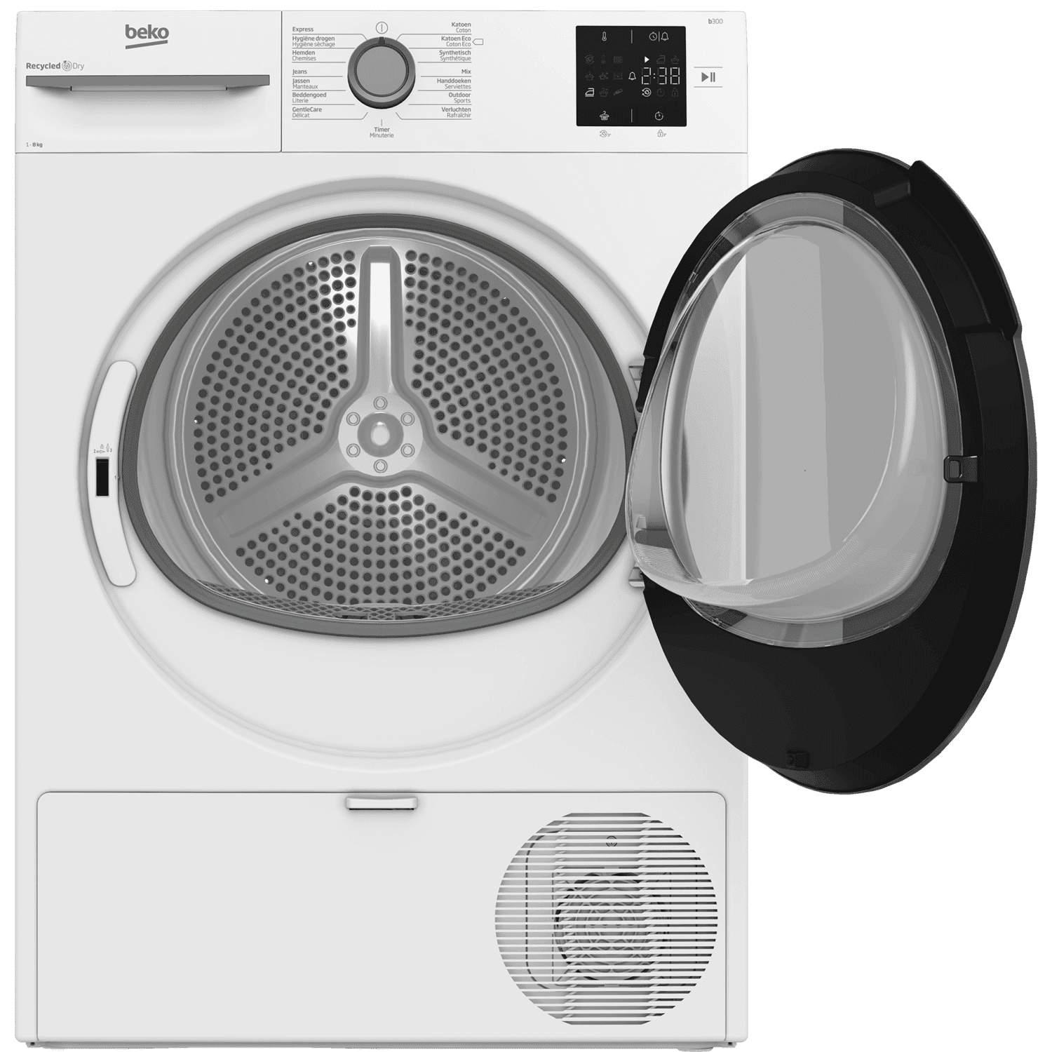 BEKO BM3T3823WMM RecycledDry - Warmtepompdroger - 8 kg - 64 dB - Energielabel D