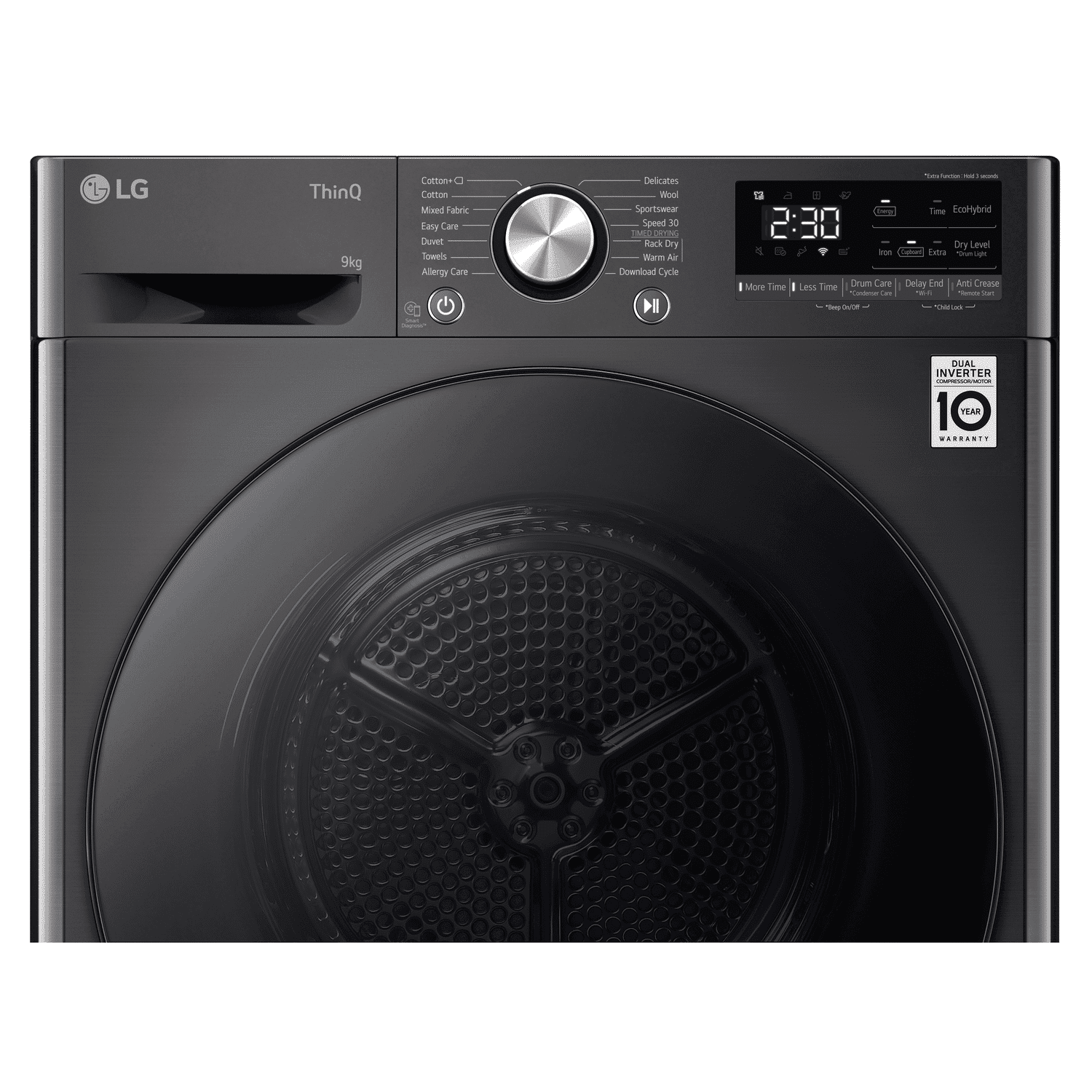 LG RH90V9ZVEN - Warmtepompdroger - 9 kg - 62 dB - Energielabel C
