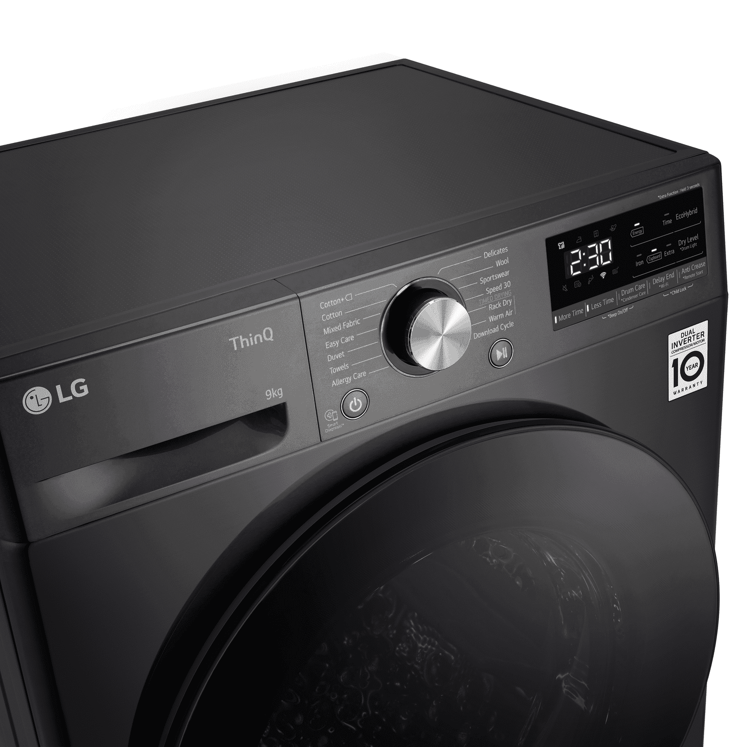 LG RH90V9ZVEN - Warmtepompdroger - 9 kg - 62 dB - Energielabel C