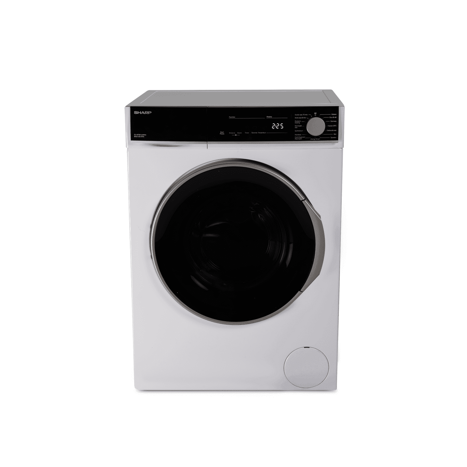 SHARP ESNB814AWNA9BX - Wasmachine Voorlader - 8 kg - 1400 rpm - 76 dB