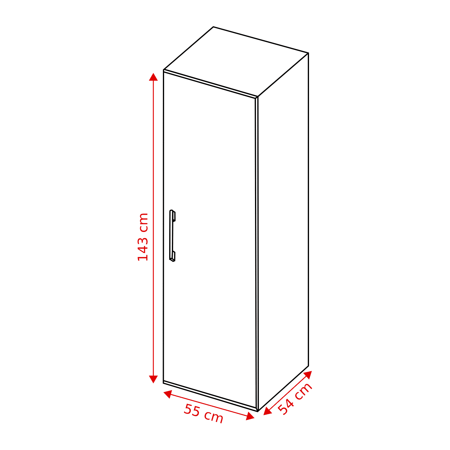 OK. OFR 321 E W – Koelkast zonder vriesvak – breedte 55 cm – hoogte 143 cm – inhoud 242 l