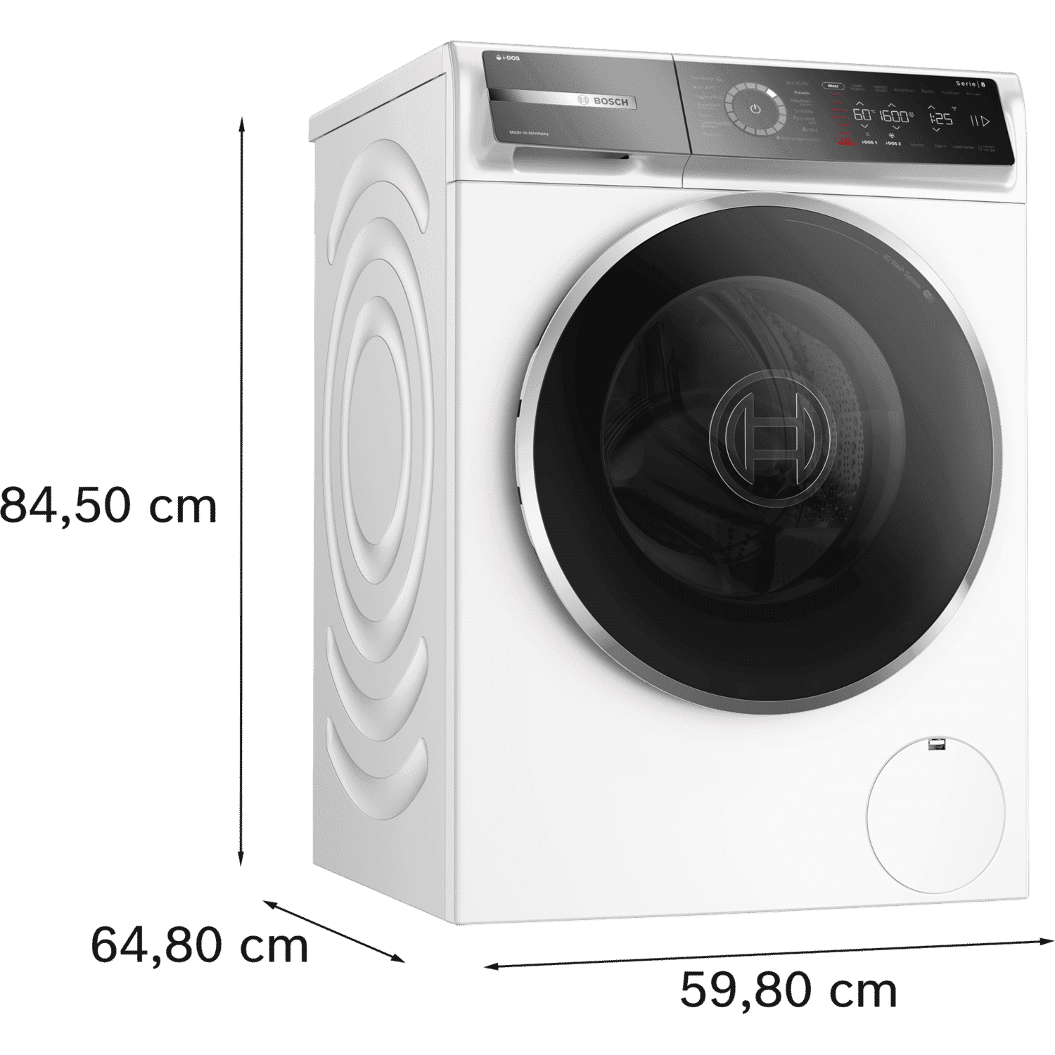 BOSCH WGB256ASNL i-DOS –  Wasmachine Voorlader – 10 kg – 1600 rpm – 74 dB – automatisch doseren